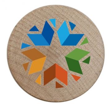 Full Color Wooden Nickel - 1.5" Diameter